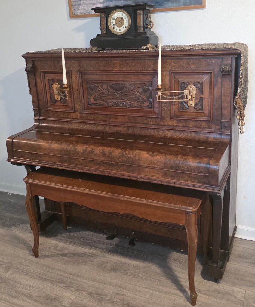 Rare scottish burlwood piano