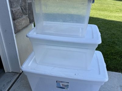 3 storage totes