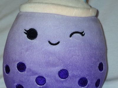 Kellytoy Squishmallows Poplina the Purple Boba Tea Plush 8 Inch