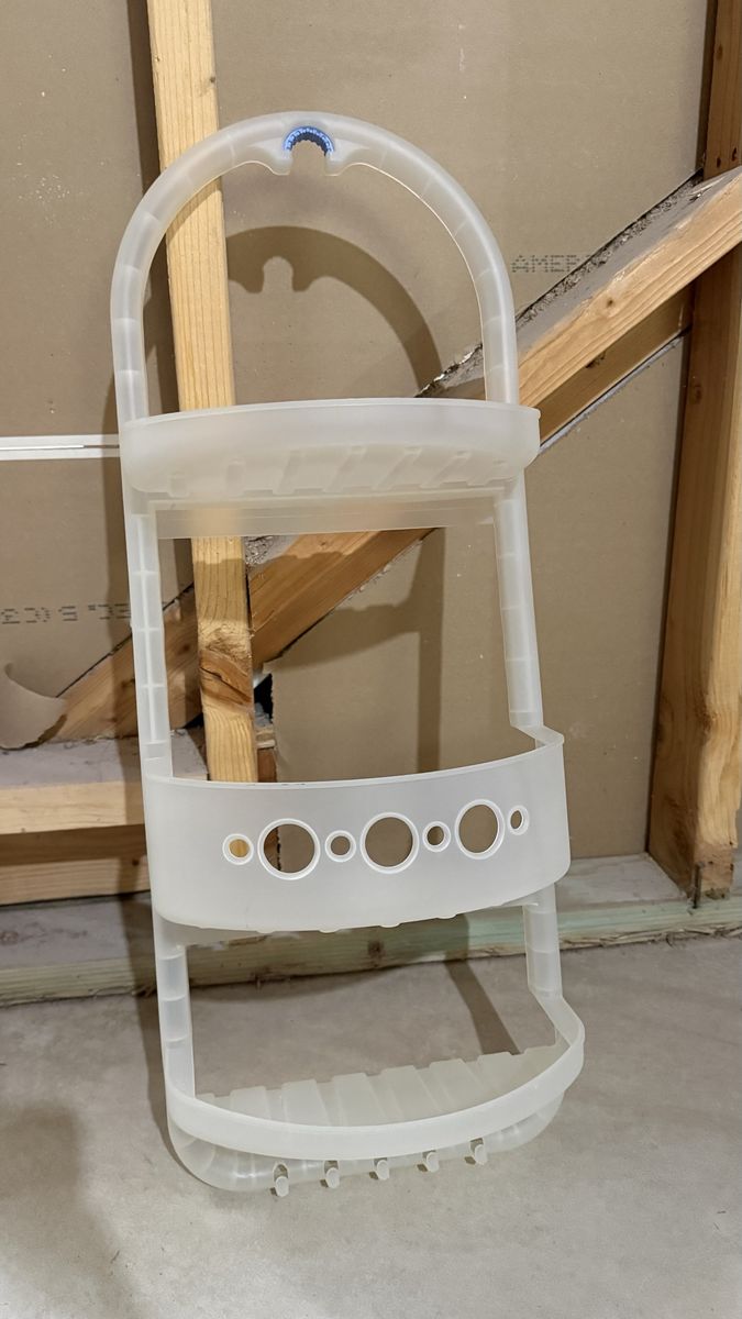 White Plastic Hanging Shower Caddy 3-Tier Storage Organizer
