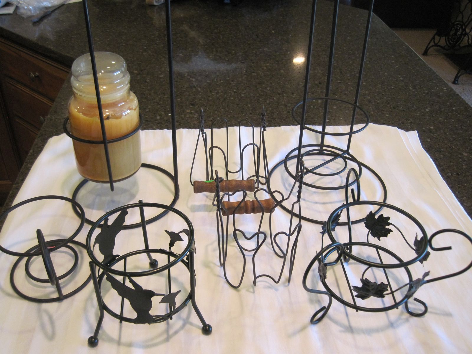 NEW METAL CANDLE HOLDERS FOR LARGE JAR CANDLES