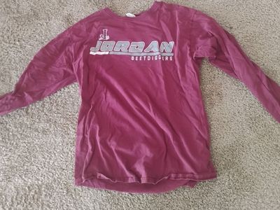 Jordan Beetdiggers Long Sleeve T-Shirt - Maroon, Size Medium