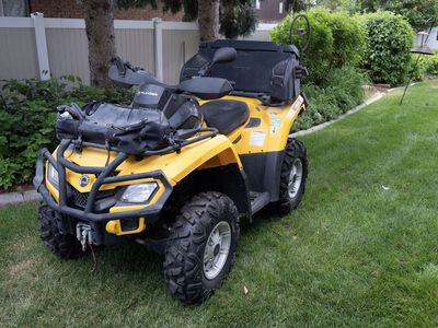 2011 Can-Am Outlander 500 ATV - Yellow, 4x4, BRP Power, Storage Boxes
