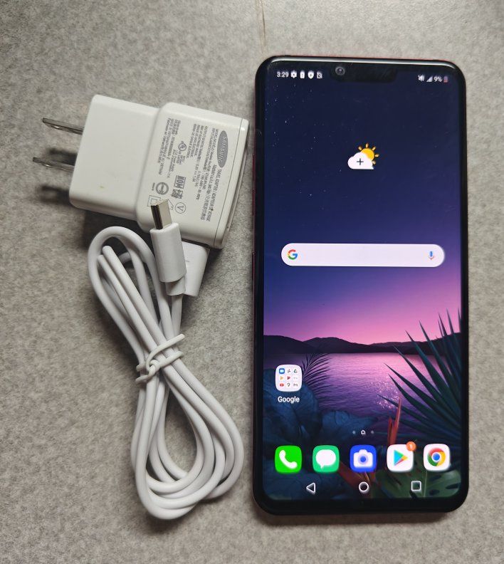 LG G8 ThinQ Red Unlocked Smartphone with Charger