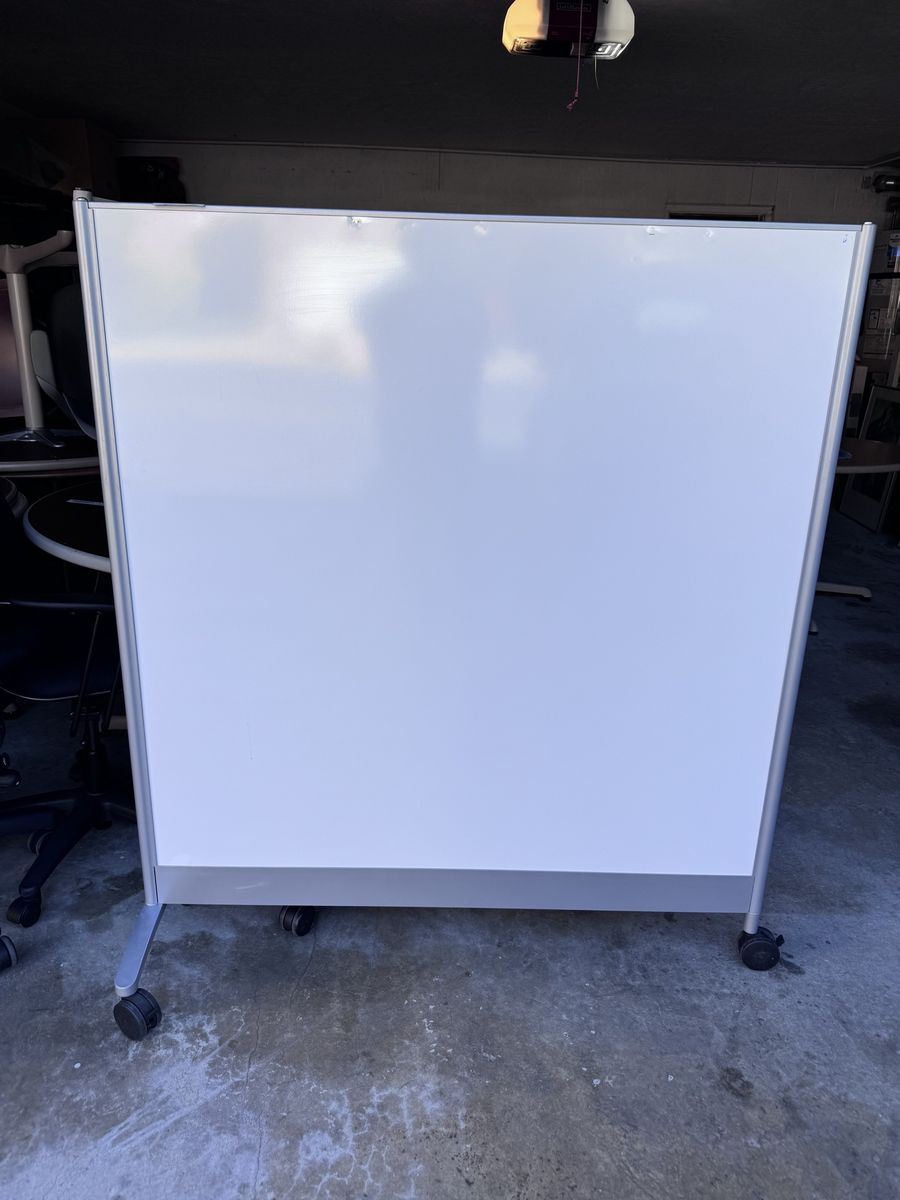 Mobile Whiteboard/Room Divider with Casters - Versatile Office/Home Accessory
