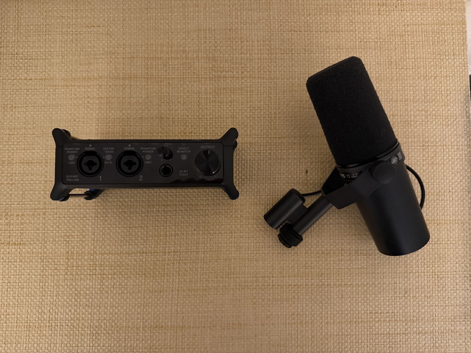 Shure SM7B w/ Audio Interface