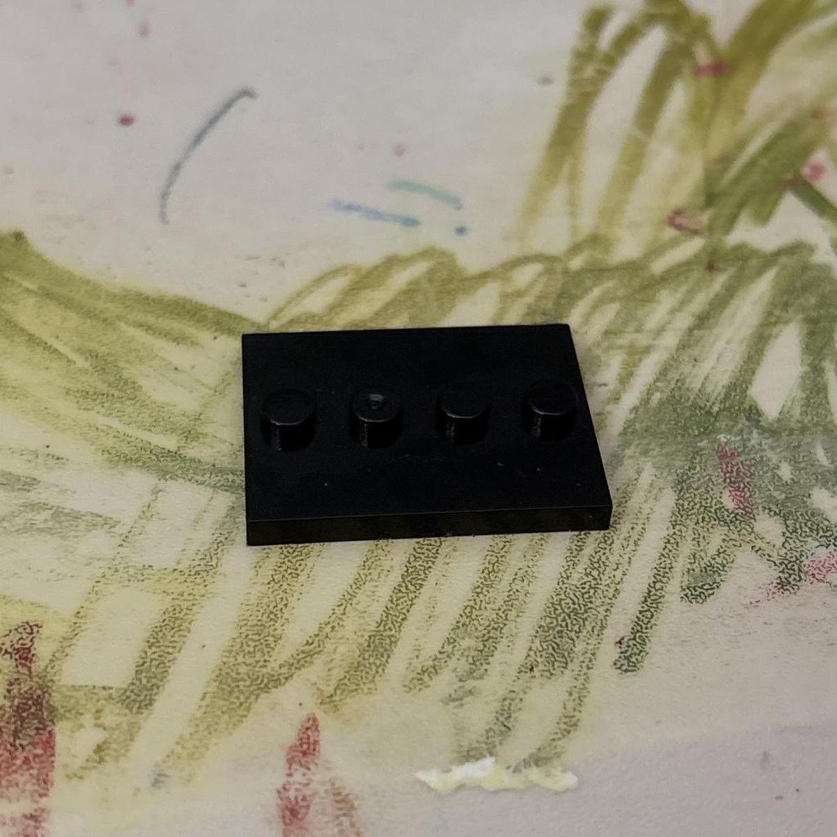 Black LEGO Plate 1x1 (platform stand)