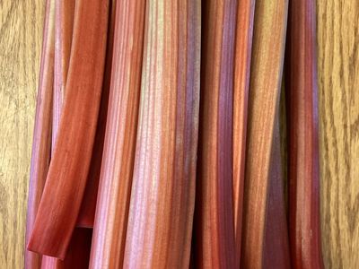 Organic Rhubarb Stalks - Vibrant Red & Green, Ready for Baking/Cooking. Will pick per order.