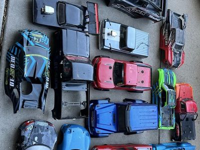 Assorted RC Car Bodies Lot Traxxas Kyosho Arrma Plus Others