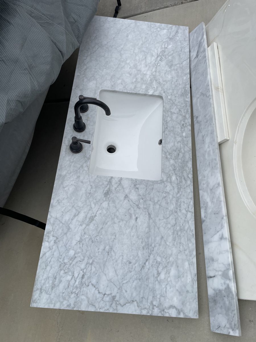Marble Bathroom Sink And Faucet