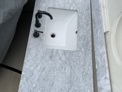 Marble Bathroom Sink And Faucet
