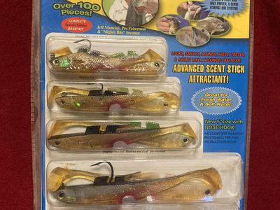 Mighty Bite Fishing Lure System a 100 Piece Tackle Kit New