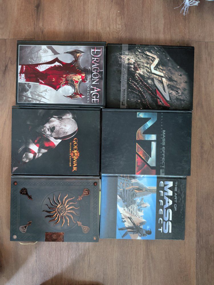 Mass Effect Art Books & Dragon Age: Origins, God of War Ultimate Edition Collector's Books
