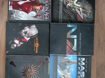 Mass Effect Art Books & Dragon Age: Origins, God of War Ultimate Edition Collector's Books