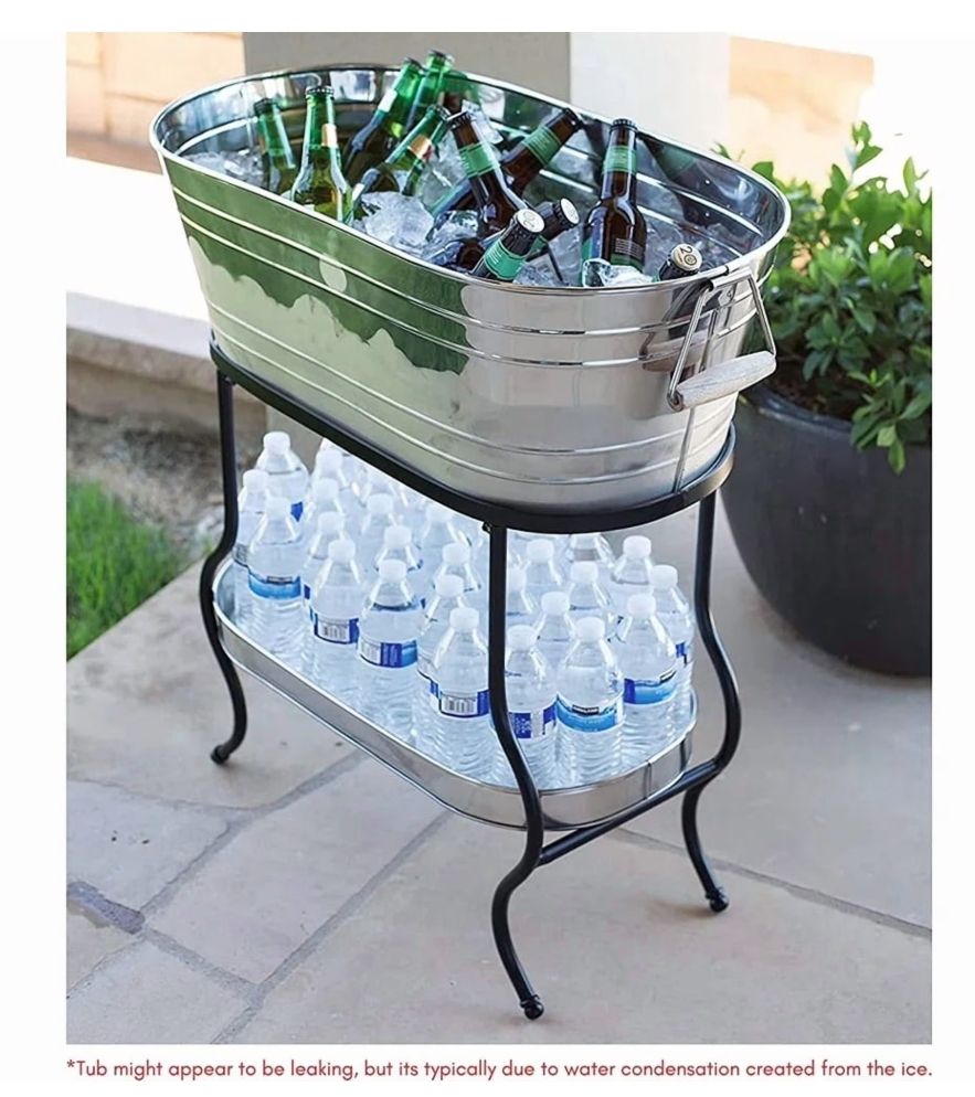 Galvanized Steel Beverage Tub with Stand Brand New Never used!