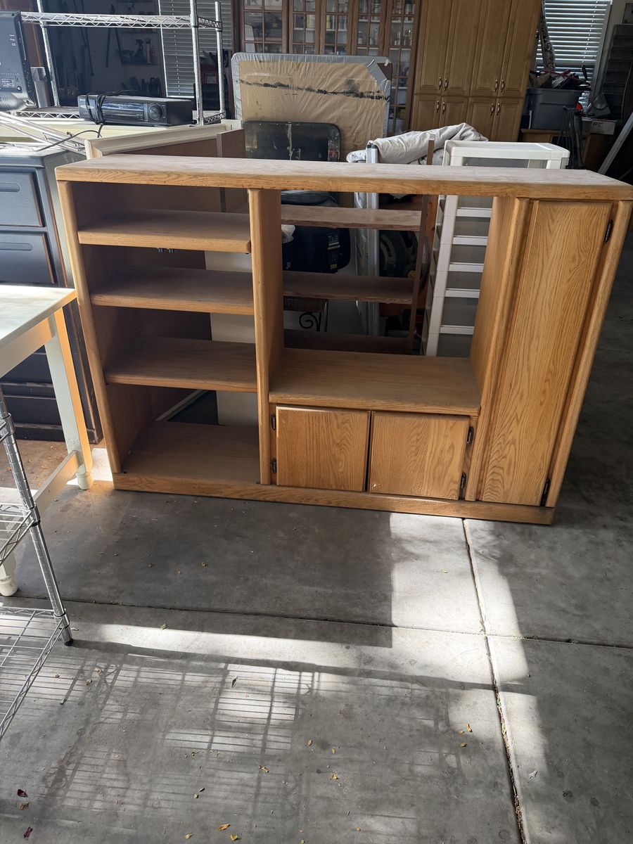 Oak entertainment center