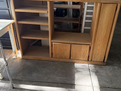 Oak entertainment center