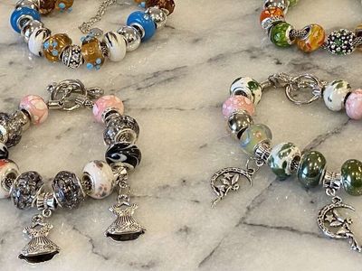 NEW - Gorgeous Bracelets Beads Charms Lampwork - Many To Chose From - C ALL PIXS