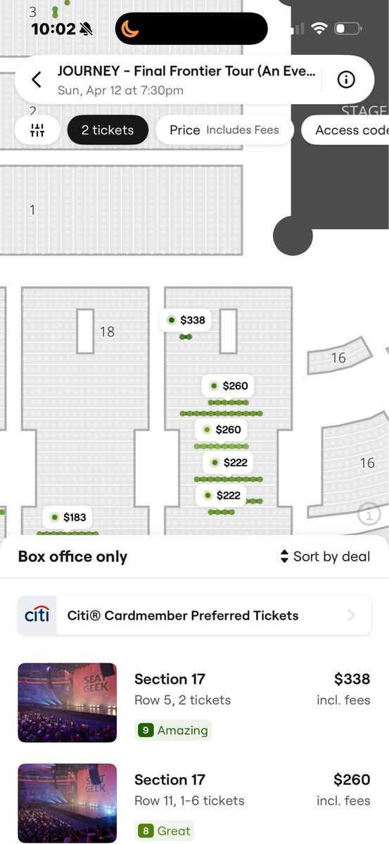 2 Journey Tickets $250 each