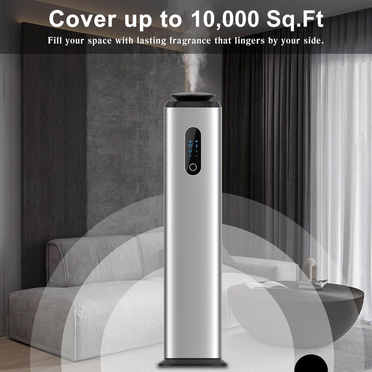 NEW 1000ML- Commercial Diffuser Machine Cover 10000 Sq Ft - Tower Hotel Scent Diffuser for Whole House - WiFi App Control