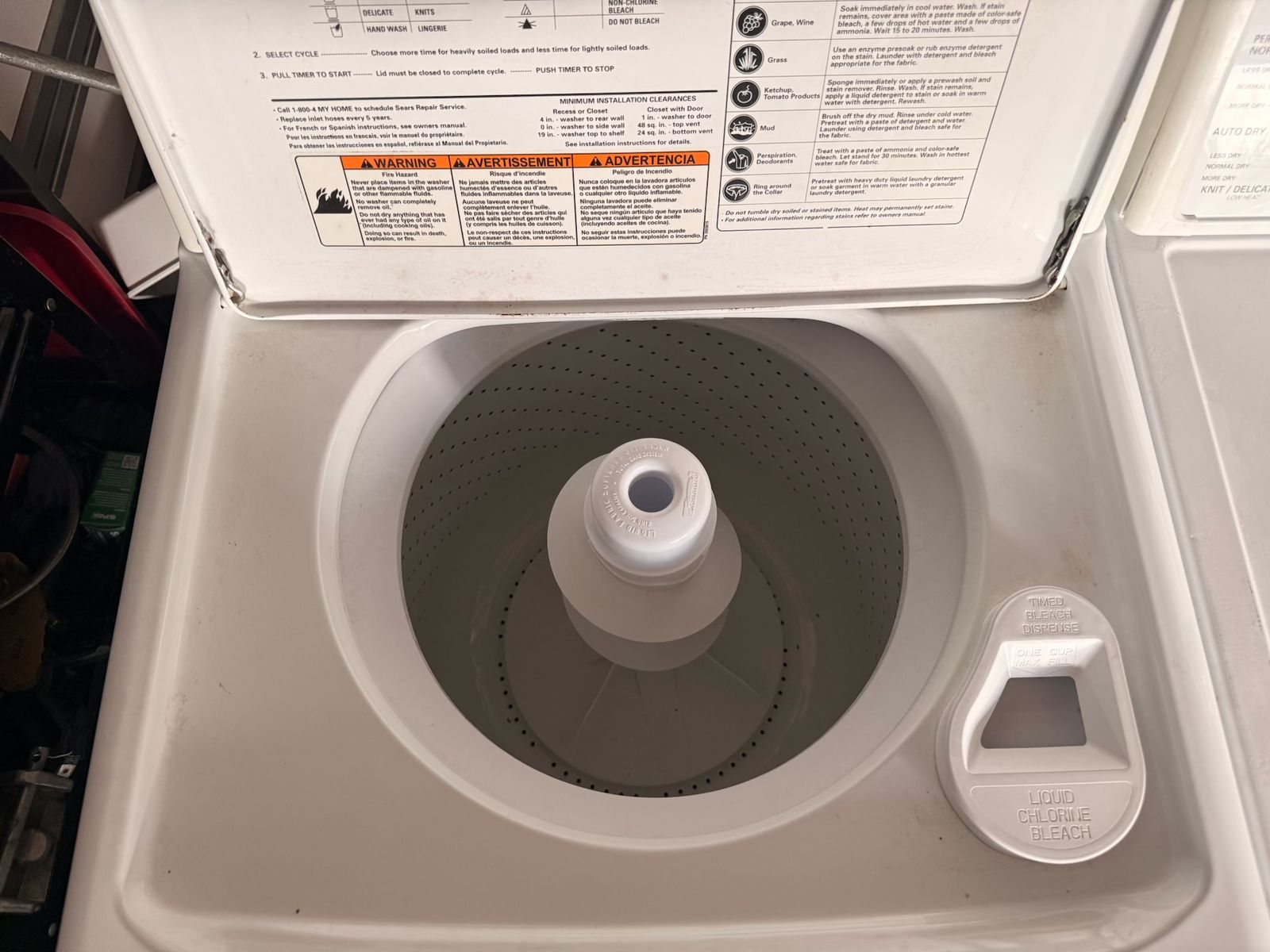 Kenmore White Washer and Dryer Set Top Load Electric