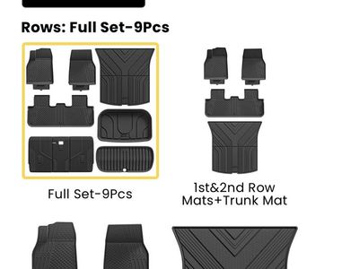 Full Set Of Tesla Model Y Floormats