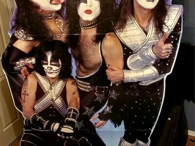 KISS cardboard standee.