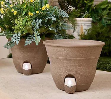 Bernini FirmaStone 15" Self-Watering Planters, Set
