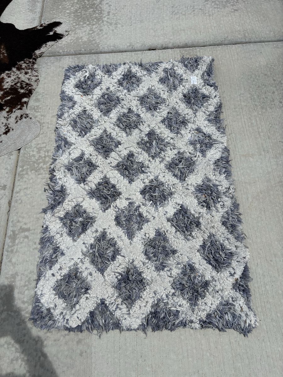 Blue and White Rug