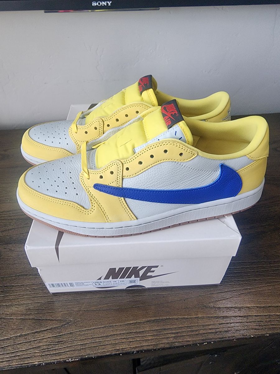 Travis Scott Canary Jordan 1 lows