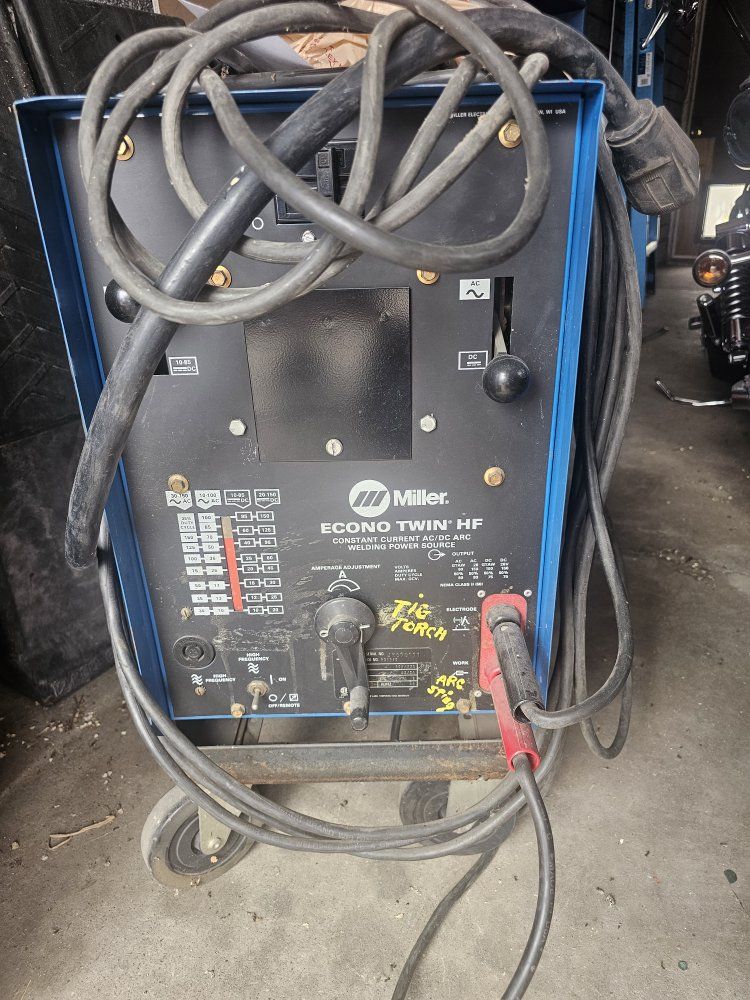 Miller Econotwin HF TIG/Stick Welder with Accessories - AC/DC Welding Power Source