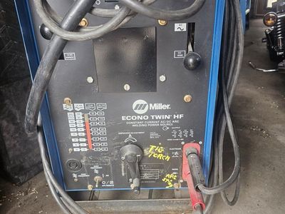 Miller Econotwin HF TIG/Stick Welder with Accessories - AC/DC Welding Power Source