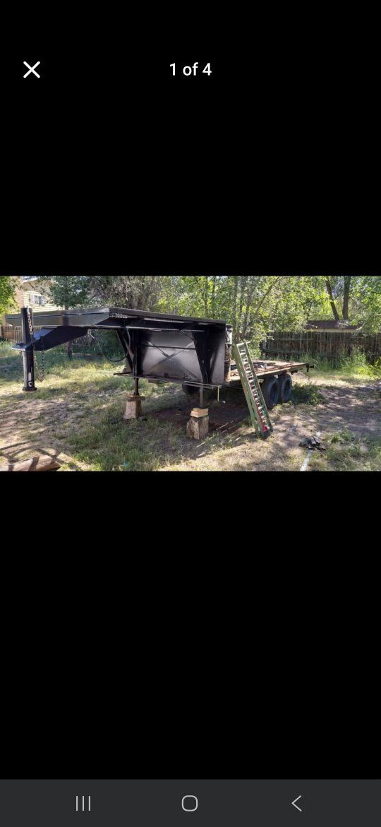 8x16 foot gooseneck double axel trailer