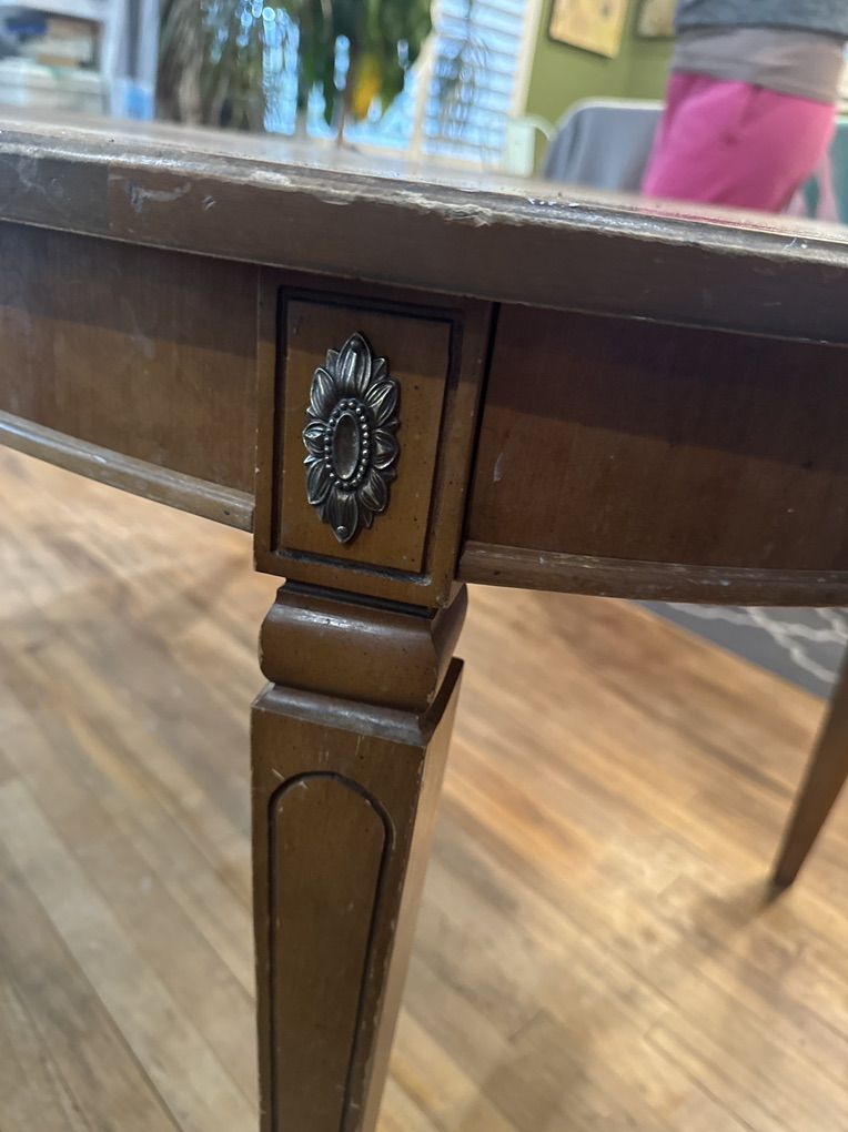 Well Made And Well Lived Vintage Table W/2 Leaves