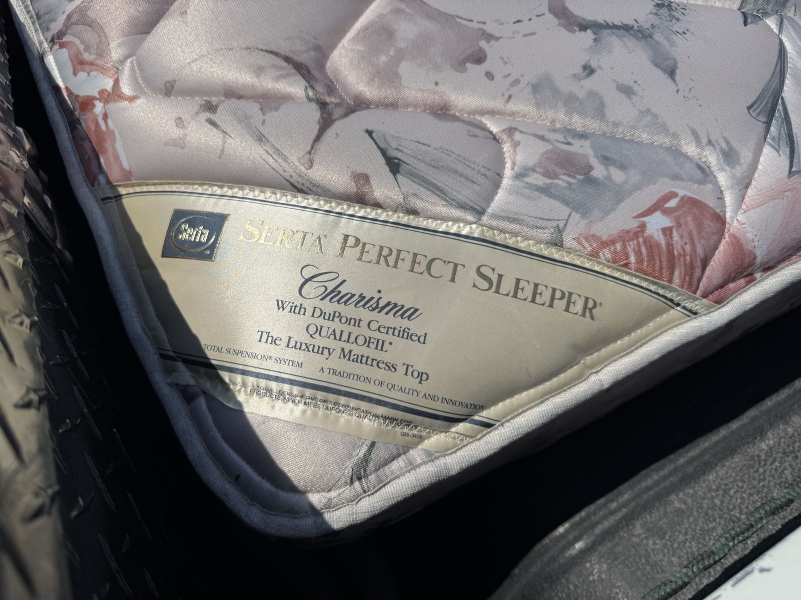 Full Size bed excellent condition. With frame, box springs