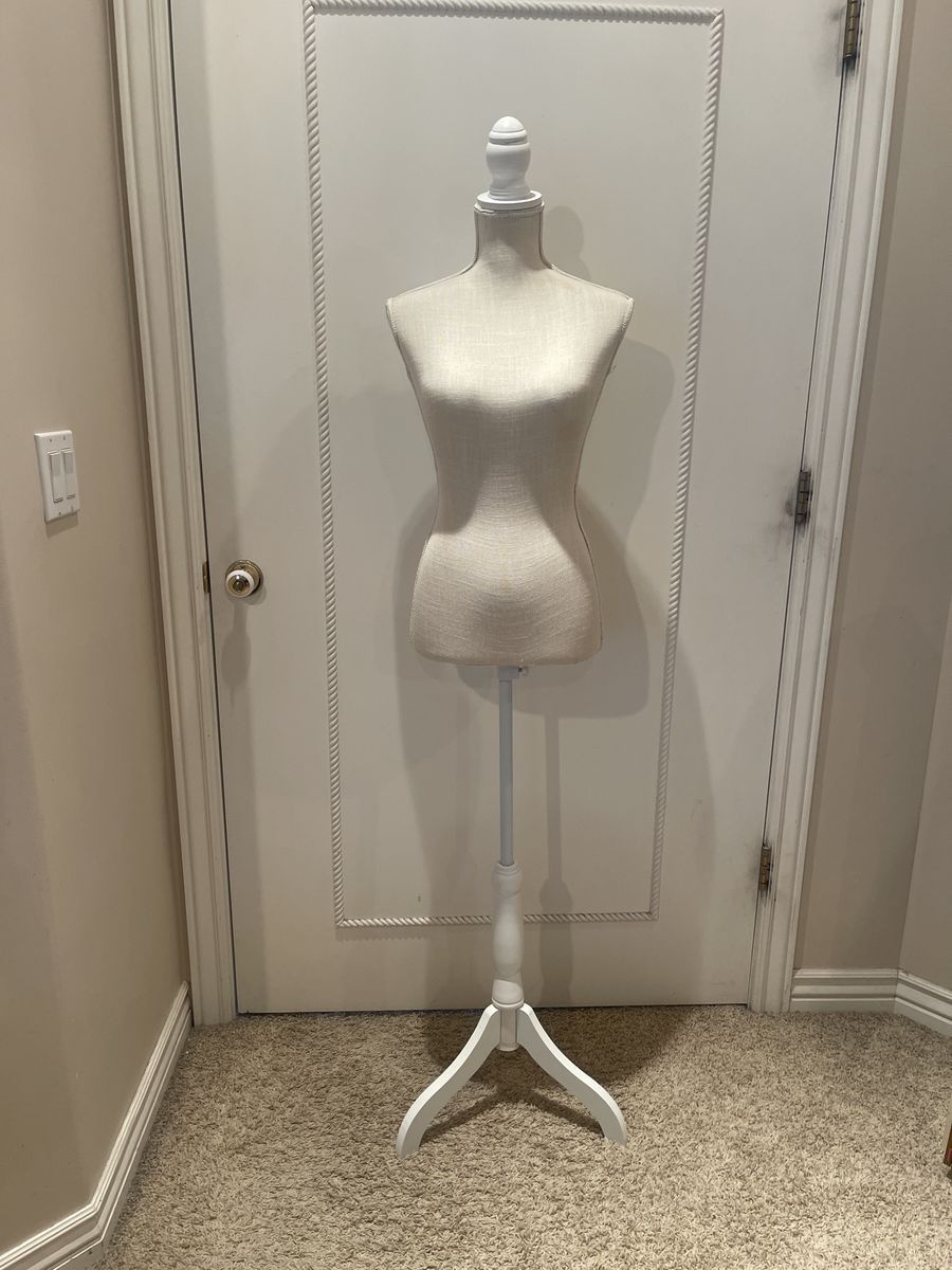Female Dress Form With Wood Base