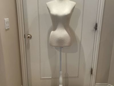 Female Dress Form With Wood Base