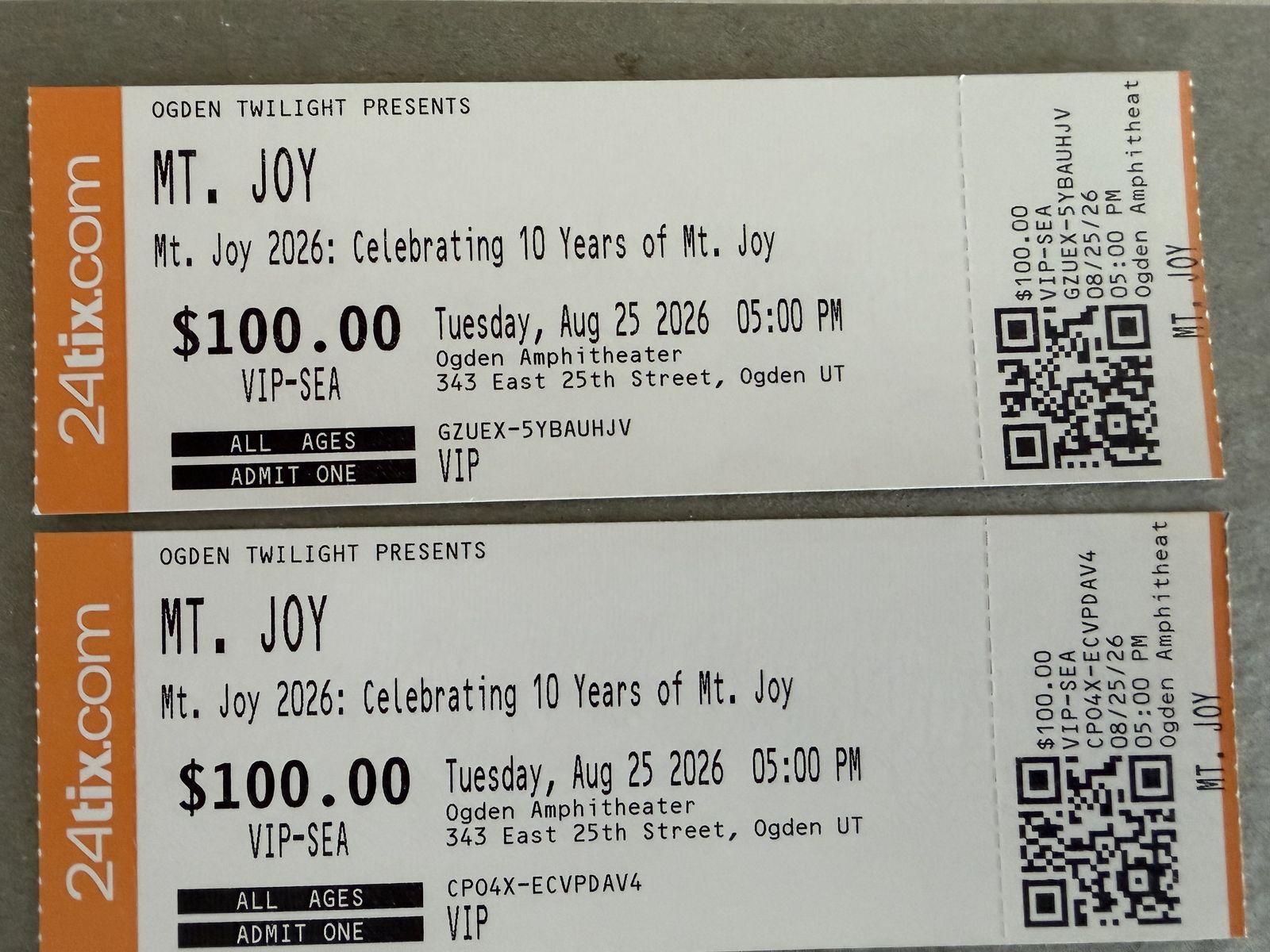 Mt. Joy -- Ogden Twilight VIP Tickets