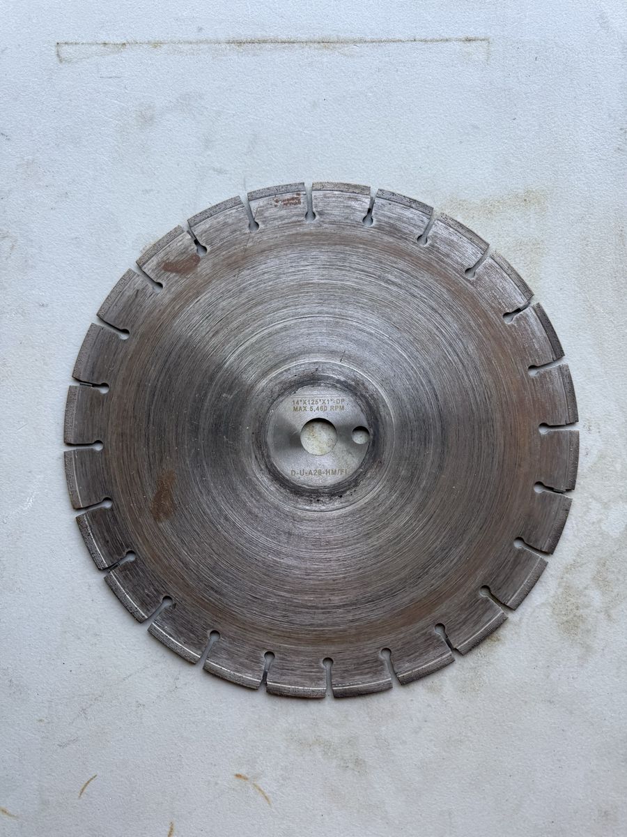 14 Inch Diamond Saw Blade 1" Arbor Max 5,460 RPM