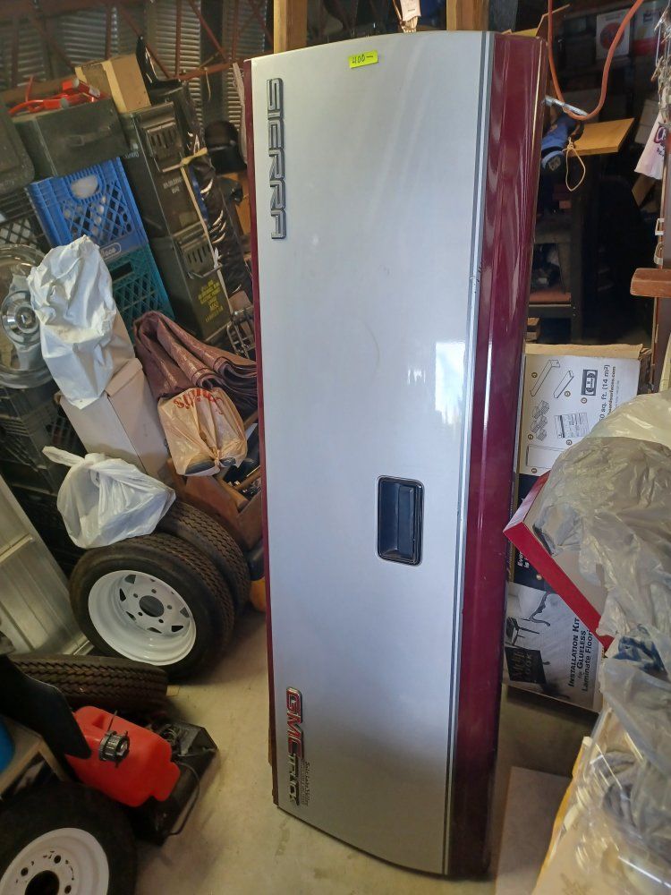 1993 GMC Sierra Truck Side Storage Box with Door - Silver & Maroon