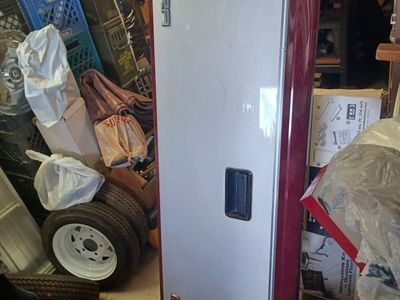 1993 GMC Sierra Truck Side Storage Box with Door - Silver & Maroon