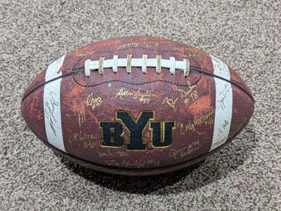 2002 BYU Cougars Team Autographed Football