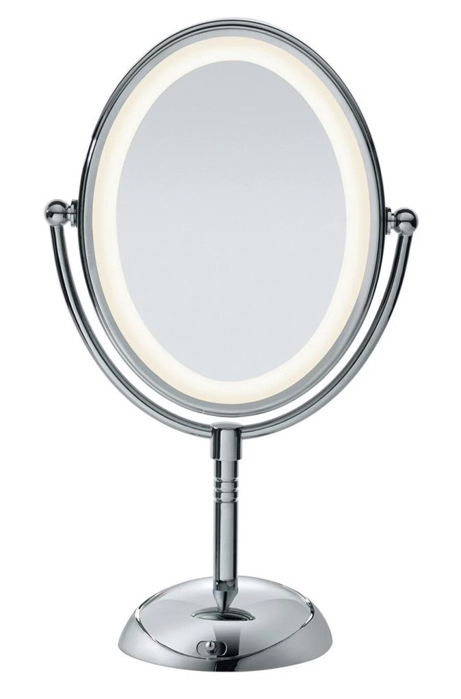 LED Double sided Magnified Mirror