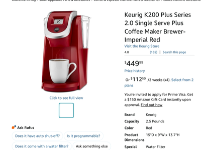 Keurig K200 Single Serve Coffee Maker Orange