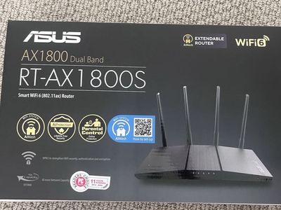ASUS RT-AX1800S AX1800 Dual Band WiFi 6 Router AiMesh Support like new, Open Box