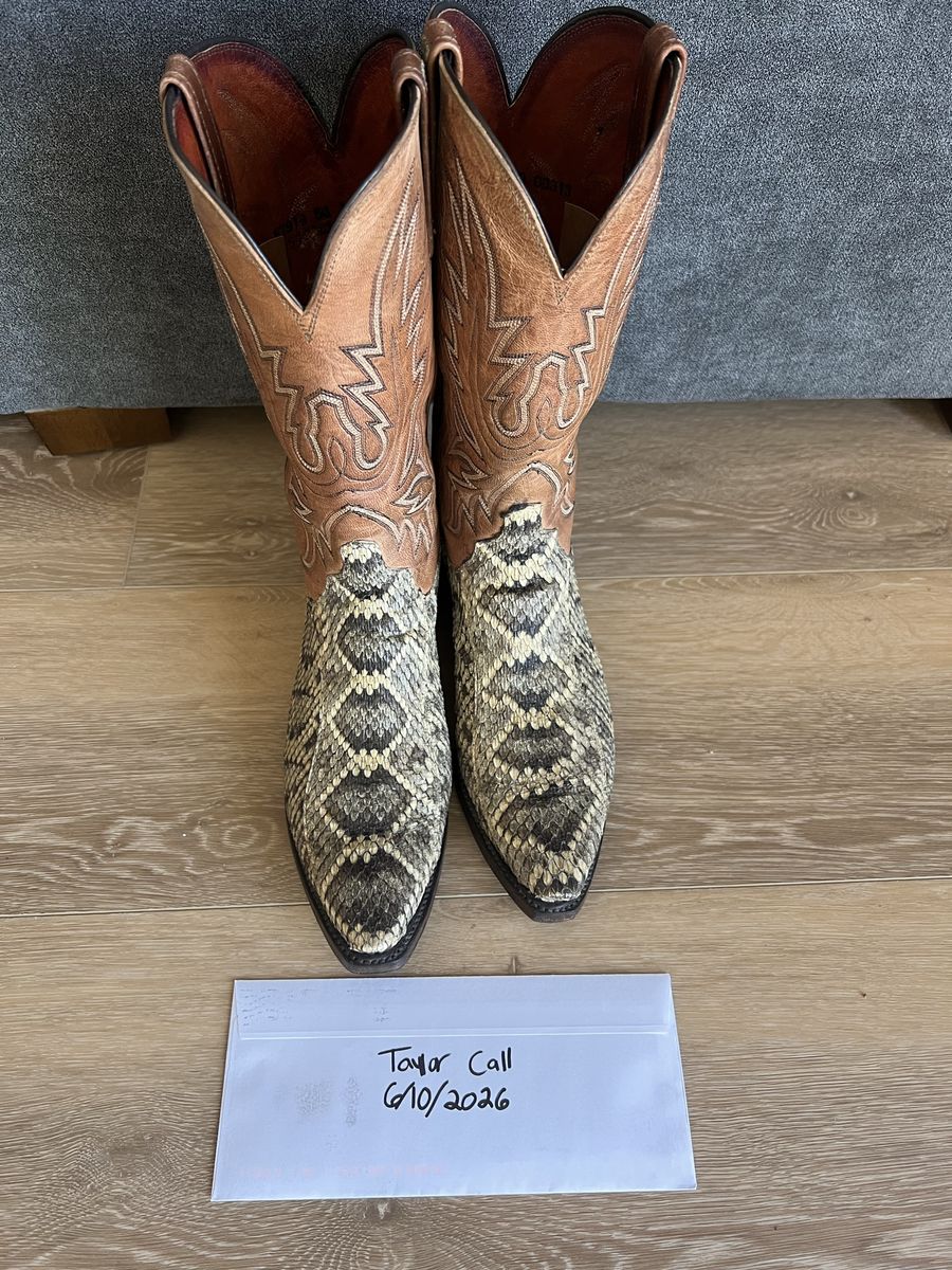 Lucchese Rattlesnake Boots 11D