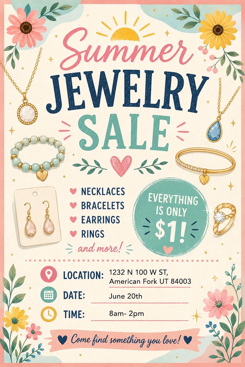Summer Yard Sale & Jewelry Sale - Vintage, Clothing, Home Decor, Legos, Games, Jewelry
