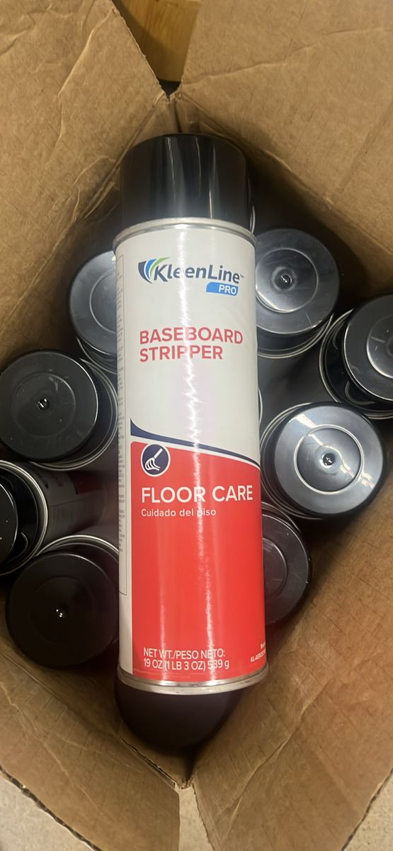 KleenLine Pro Baseboard Stripper Aerosol Spray - 19 oz Cans (Full Case of 12)