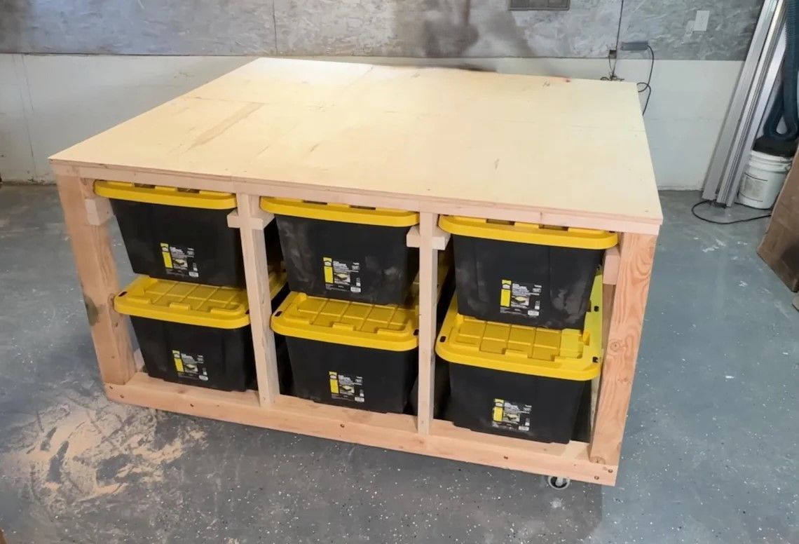 Custom Built Garage tote organizers 27 gal