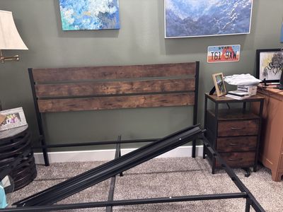 Bed frame and matching nightstand for sale